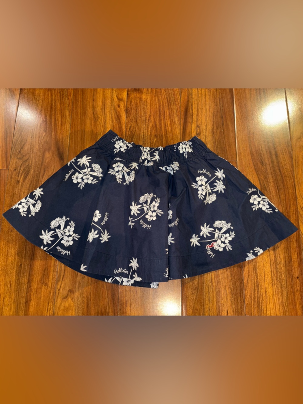 Hollister Navy Floral Skirt